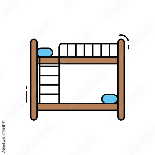 Bunk bed vector icon