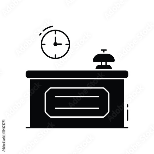 Reception desk vector icon