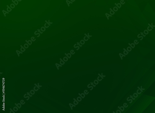 Abstract background of transparent geometric layers on dark green. High resolution full frame modern template with copy space.