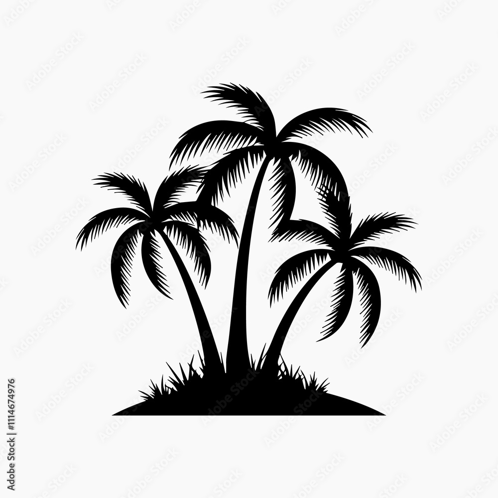 Fototapeta premium Palm trees icon simple style