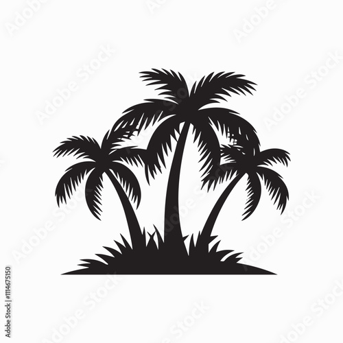 Wallpaper Mural Palm trees icon simple style Torontodigital.ca