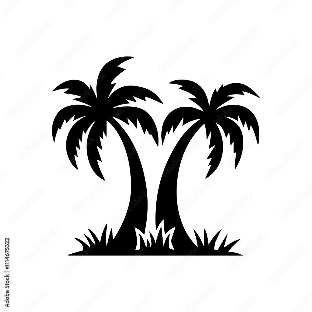 Fototapeta premium Palm trees icon simple style