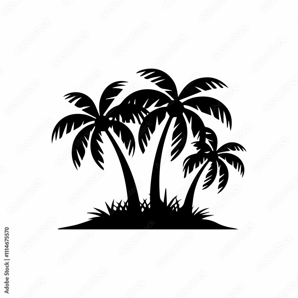 Fototapeta premium Palm trees icon simple style