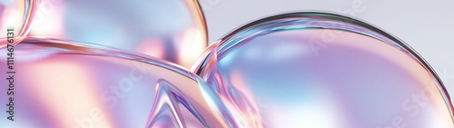 Abstract Pastel Colored Glass Spheres Design