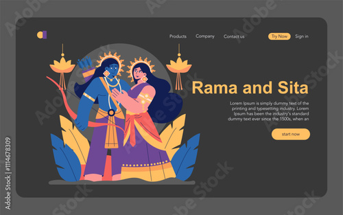 Divali. Flat Vector Illustration