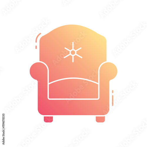 Arm chair vector icon