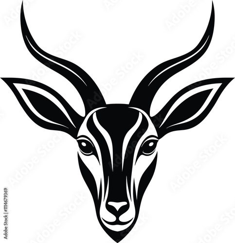 Minimalist gazelle head logo vector vector 