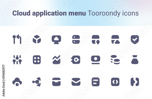 Cloud application menu tooroondy icons