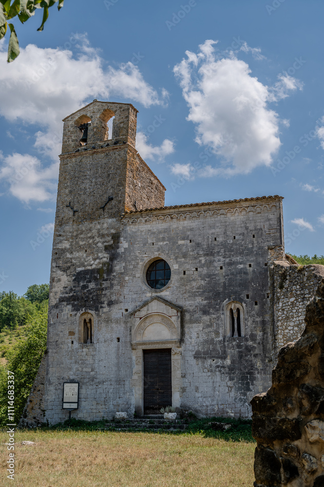 Isola del Gran Sasso. Teramo. The church of San Giovanni ad Insulam Isola del Gran Sasso. Teramo. The church of San Giovanni ad Insulam