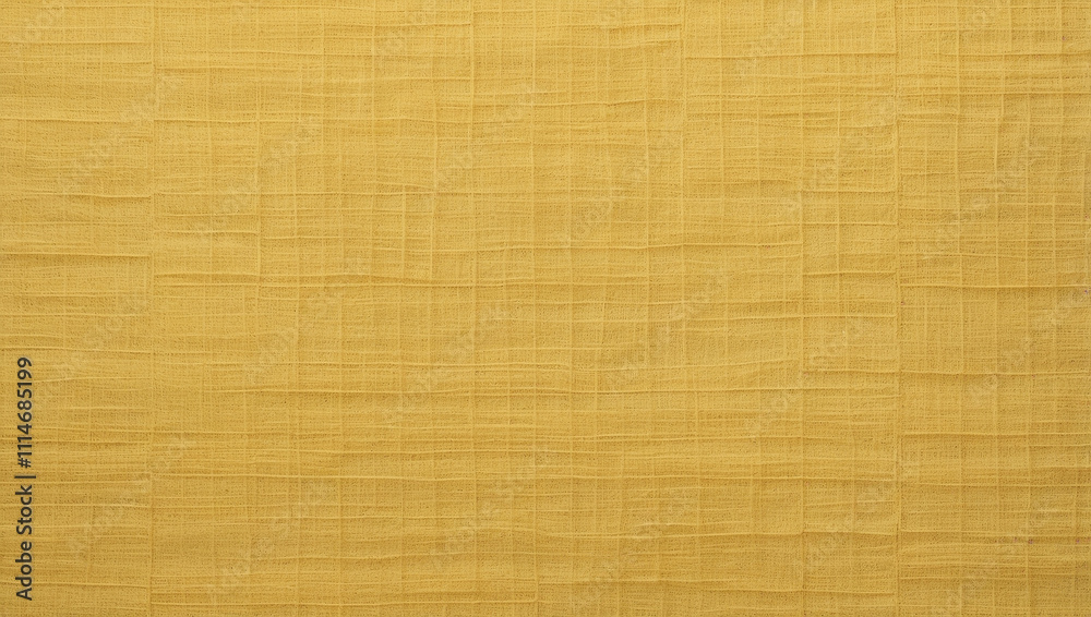 Fototapeta premium Yellow linen fabric cloth texture for background, natural textile pattern