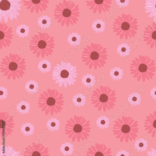 exotic hand drawn flower seamless pattern,abstract background