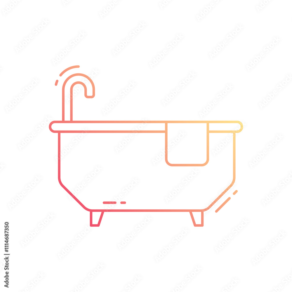 Fototapeta premium Bathtub vector icon