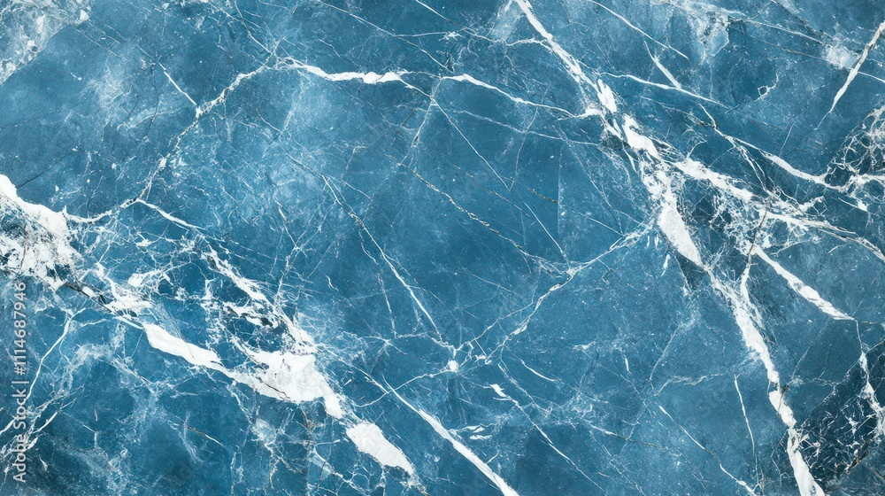 Large-scale view of blue marble flooring with white veins, emphasizing the cool tones and smooth texture of the stone. Large-scale view of blue marble flooring with white veins, emphasizing the cool tones and smooth texture of the stone.