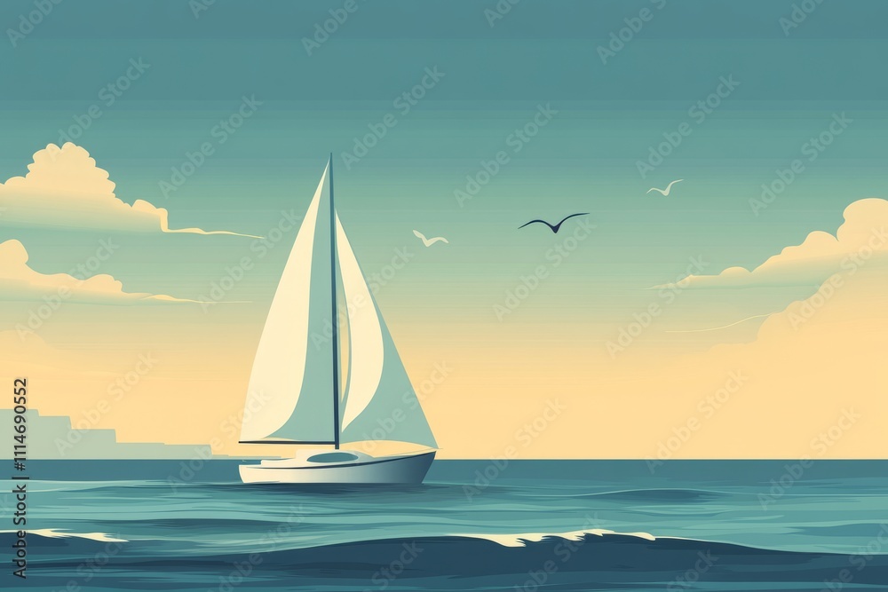 Fototapeta premium calming flat vector background 