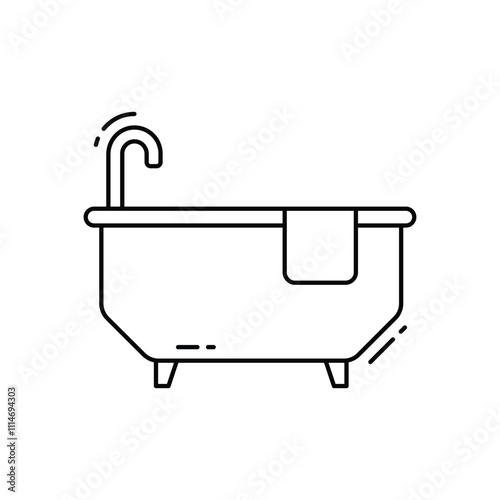 Bathtub  vector icon