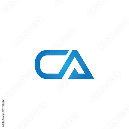 Vector ca letter logo design template concept