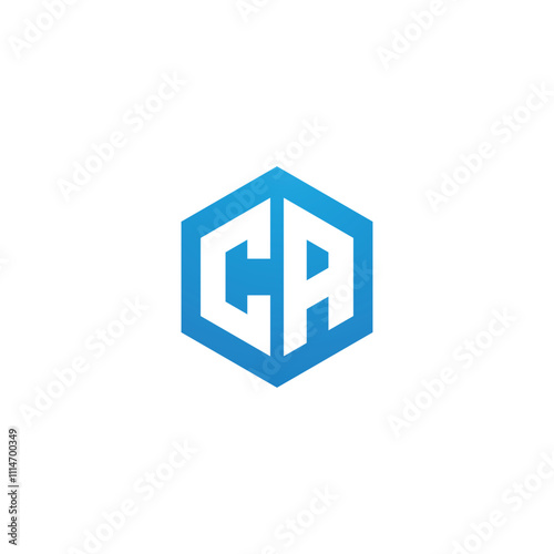 Vector ca letter logo design template concept