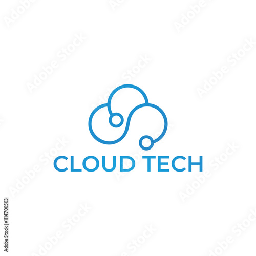 Cloud Technology Logo vector design concept