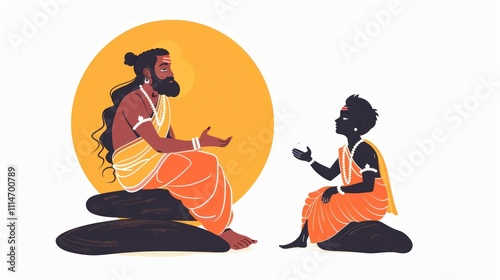 Sage and Disciple: A Moment of Guidance