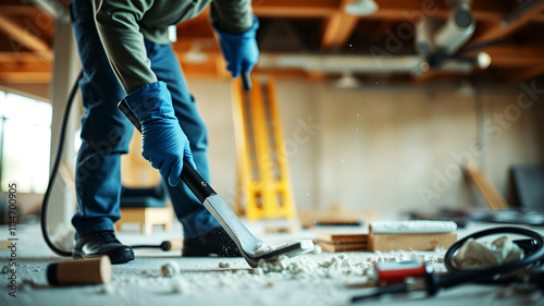 Post-Construction Cleaning Removing debris and dust after construction or renovation