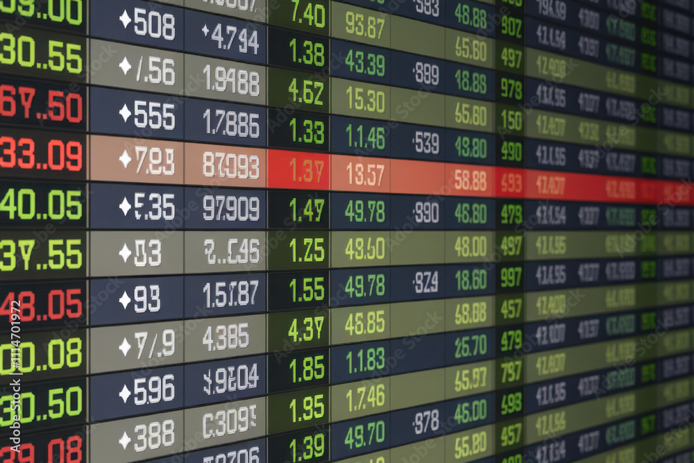 Fototapeta premium Digital stock market on a tablet screen 