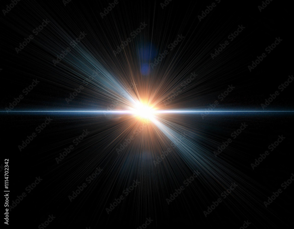 Obraz premium abstract lens flare light on black background
