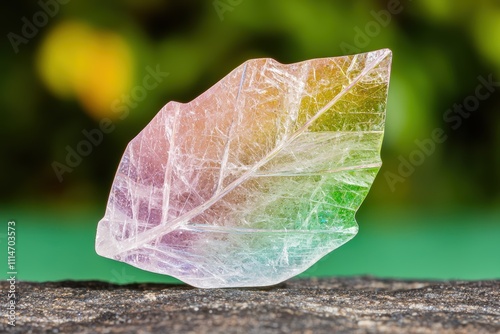 Colorful crystal quartz mineral stone photo