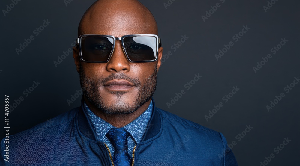 Obraz premium confident businessman in stylish sunglasses