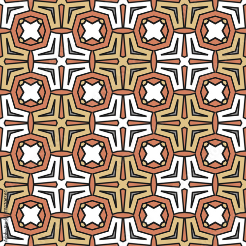 Seamless contouring pattern in a subdued color palette. Vector illustration