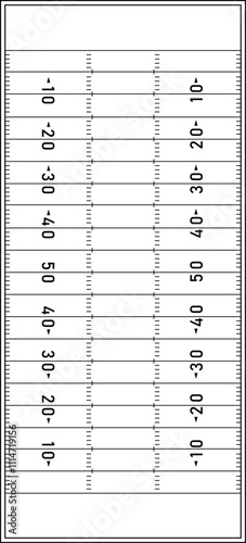 American football field in line style. American Football Pitch Outline  Illustration. Black outline art on white background scheme. Vector