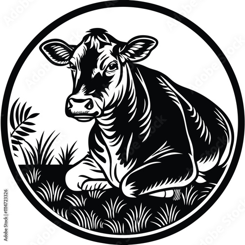 Wallpaper Mural Cow vector silhouette, isolated white background

 Torontodigital.ca