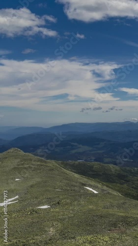 Vertical Timelapse road in the mountains