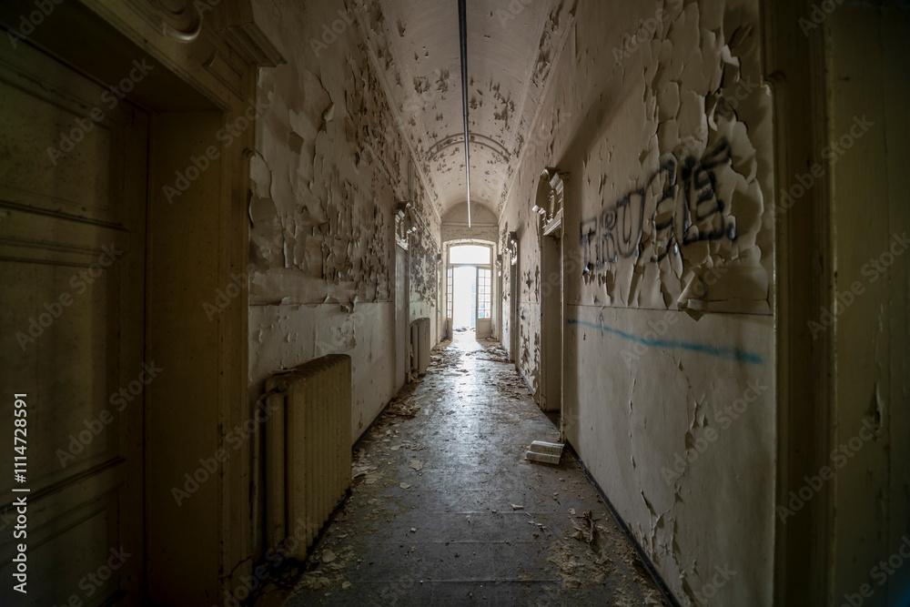 Obraz premium The Forgotten Haunted Old Abandoned Grand Hotel of Northern Italy
