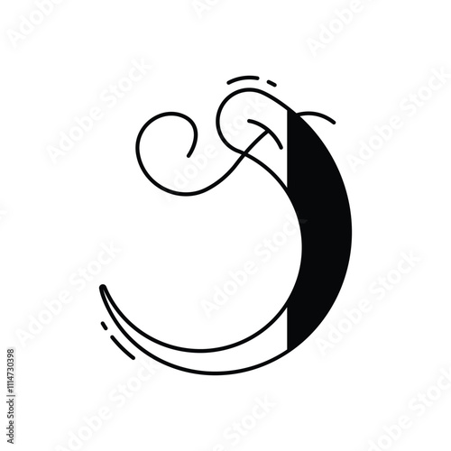 Curved needles vector icon