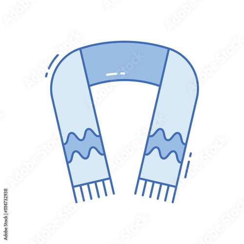 Winter scarf vector icon