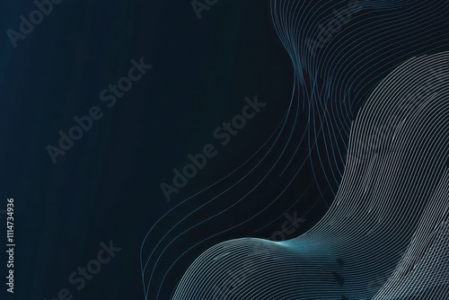 Modern abstract minimalist design with sharp lines and dark blue gradient for technology concepts