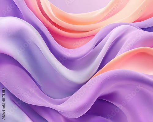 Smooth pastel curves and abstract flowing fabric texture for a minimalist and artistic concept
