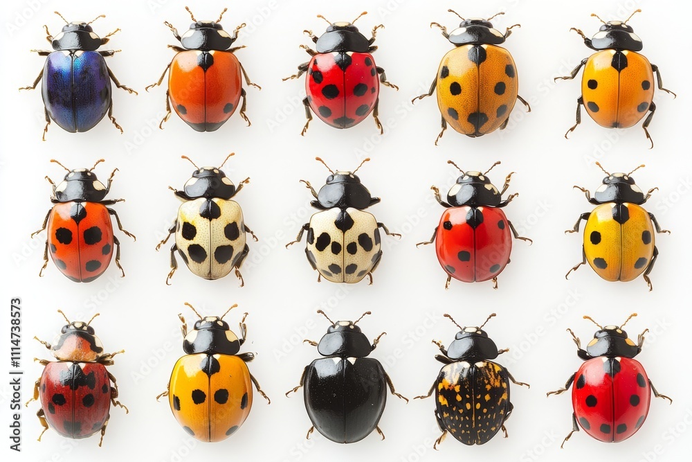 Obraz premium A Colorful Collection of Ladybugs