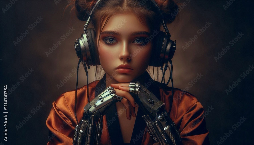 Naklejka premium Cybernetic Harmony