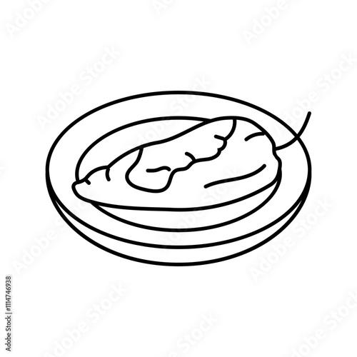 chiles rellenos mexican cuisine line icon vector. chiles rellenos mexican cuisine sign. isolated contour symbol black illustration