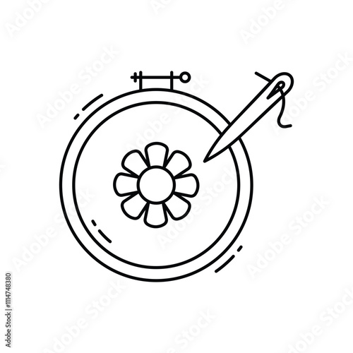 Embroidery vector icon