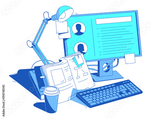 Online learning with instructional materials