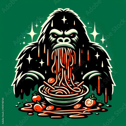 halloween scary bigfoot spaghetti