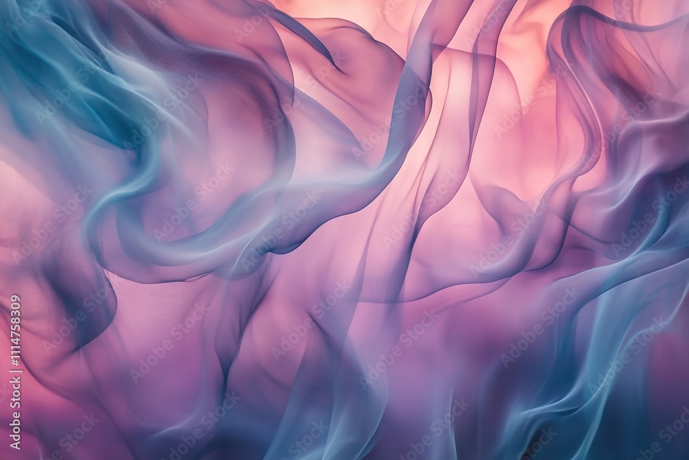Obraz premium Ethereal pink and blue wavy texture background