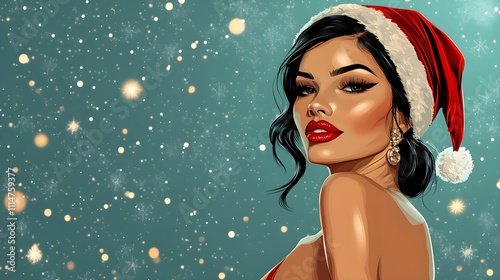 Vintage Christmas Woman