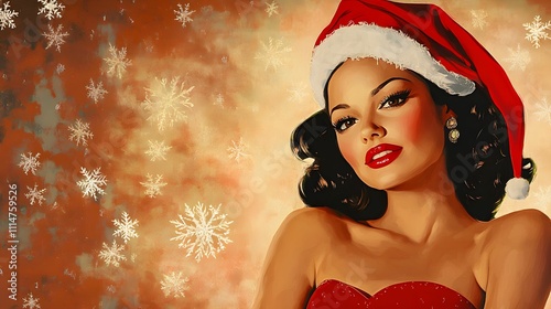Vintage Christmas Woman