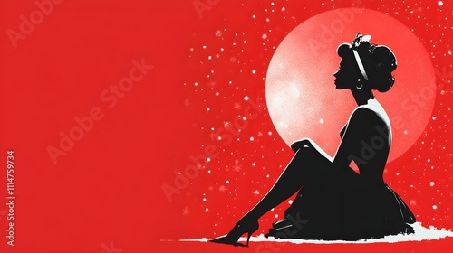 Vintage Christmas Woman