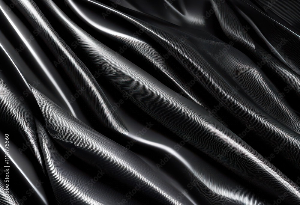 Fototapeta premium high contrast close carbon fiber surface detailing showcasing unique textures patterns, design, material, aesthetic, weave, glossy, finish, lightweight