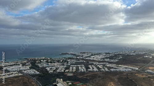 survol de costa teguise, lanzarote, archipel des canaries, Espagne photo