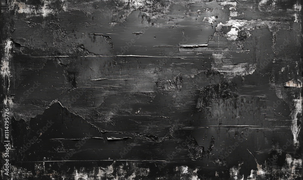 Fototapeta premium Texture of dark distressed surface on transparent background
